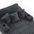Upholstered Compression Dark Gray Faux Fur Chaise Lounge Sofa Bed Couch with Cup Holder and Throw Pillows-785229997