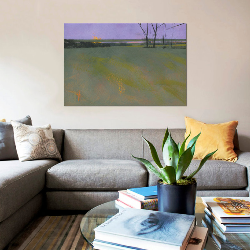 « millfields », reproduction sur toile, H 8 po x l 12 po x P 0,75 po, Pas de tapis, Toile tendue