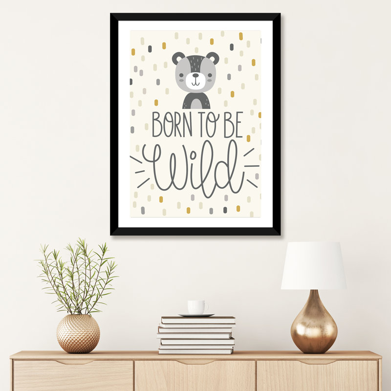 «Cute and Wild III», art encadré, H 32 po x l 24 po x P 1 po, Papier encadré noir