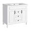 Meuble-lavabo 36 po avec lavabo supérieur, armoire de rangement moderne avec 2 portes à fermeture douce et 2 tiroirs-1206944204