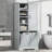 Bathroom Storage Cabinet With Adjustable Shelf, Freestanding Cabinet With Tilt-Out Laundry Hamper-291262059