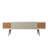 Utopia Contemporary Modern TV Stand with Storage Shelves in Maple Cream and White-596445108