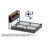 Twin Bed Frame with 2-Tier Storage Headboard, Metal Platform Bed Frame with 2 Storage Drawers, Built in Charging Station & LED, Gray-584411240-584411241
