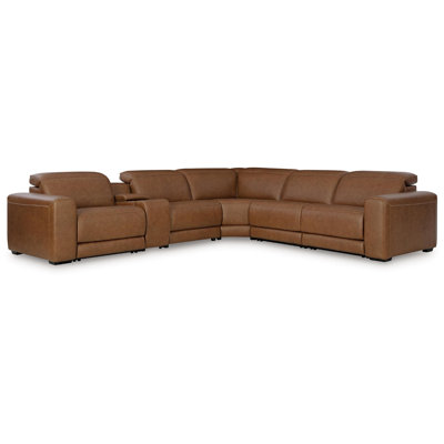 Macsen 6-Piece Power Reclining Sectional With Console