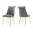 Magallanes 4-Person Round Marble Table Velvet Chairs Dining Set-1463240003-1463240056