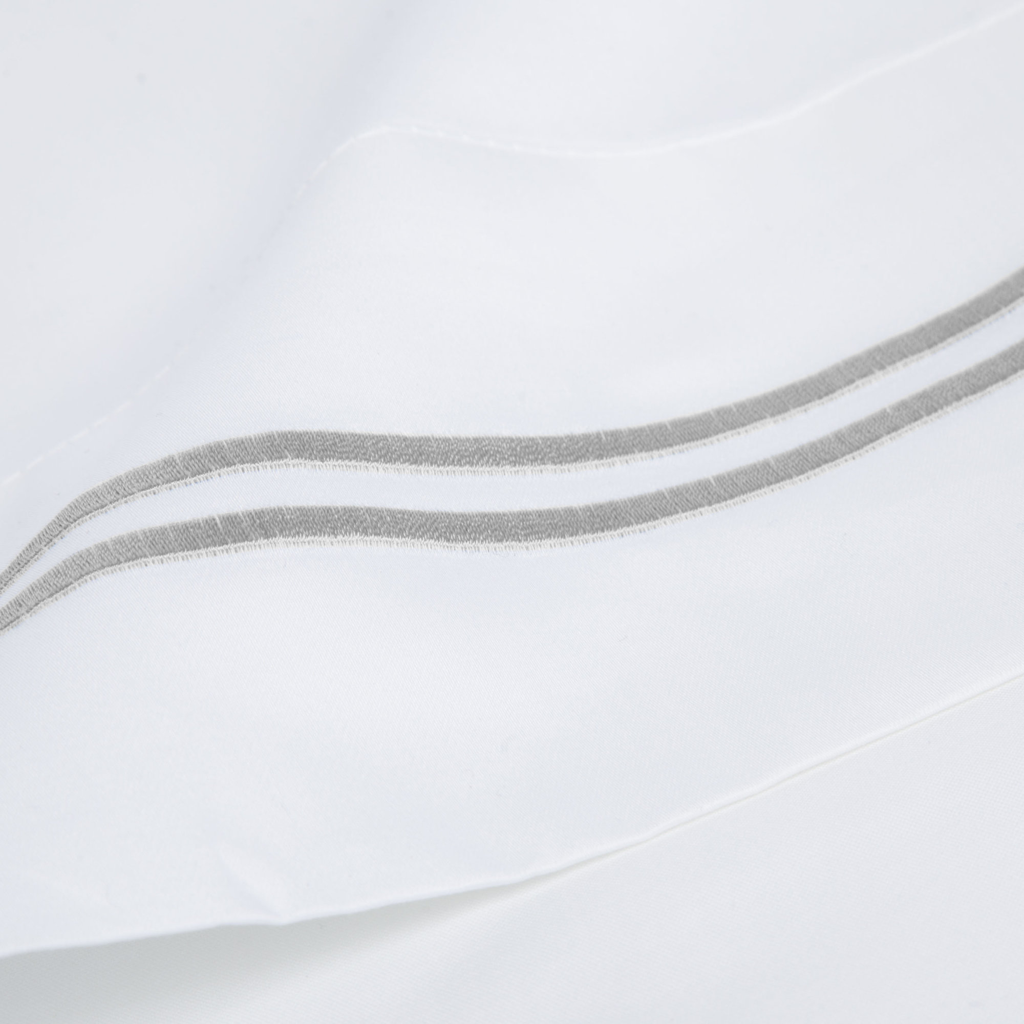 Benin Embroidered 1000 Thread Count 55% Cotton / 45% Polyester Sheet Set, Gray, King