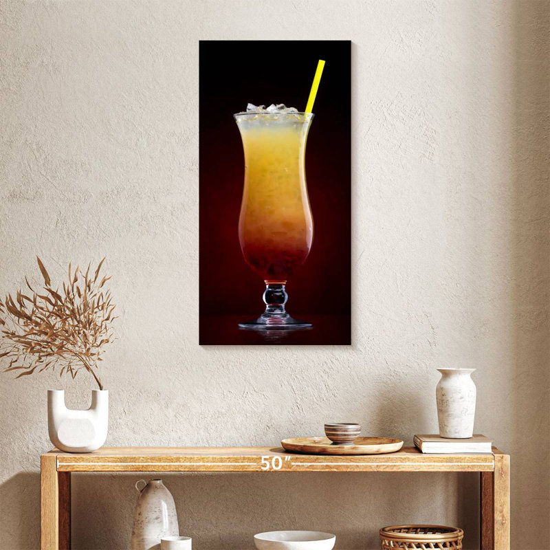 Tequila Sunrise Cocktail, 36" H x 18" W