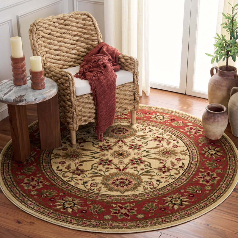 Tapis oriental Klose Performance, Ivory/Rust, Rond 8 pi