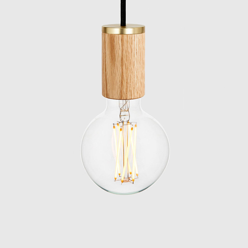Luminaire suspendu Elva non teinté, Naturel