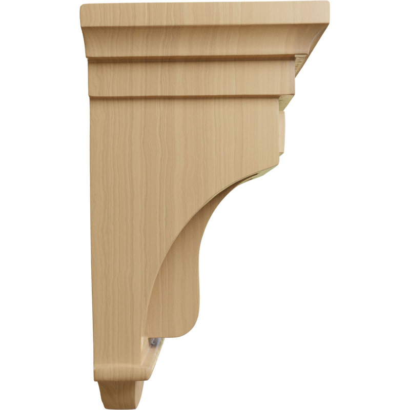 Support en bois / corbeau H 10 po x l 5,5 po x P 5,5 po, Cerisier