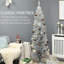 Arbre de Noël artificiel 6 pi avec arbre de Noël mince 6 pi avec 390 branches réalistes et base en plastique