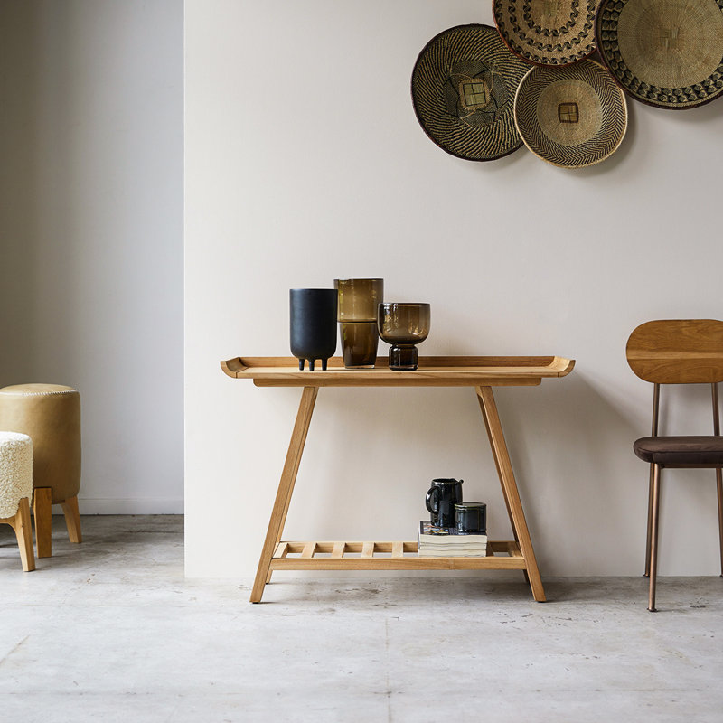 Florizel 110cm Solid Wood Console Table, Nature