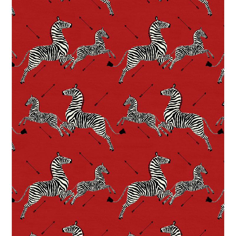 Zebras Fabric, Masai Red
