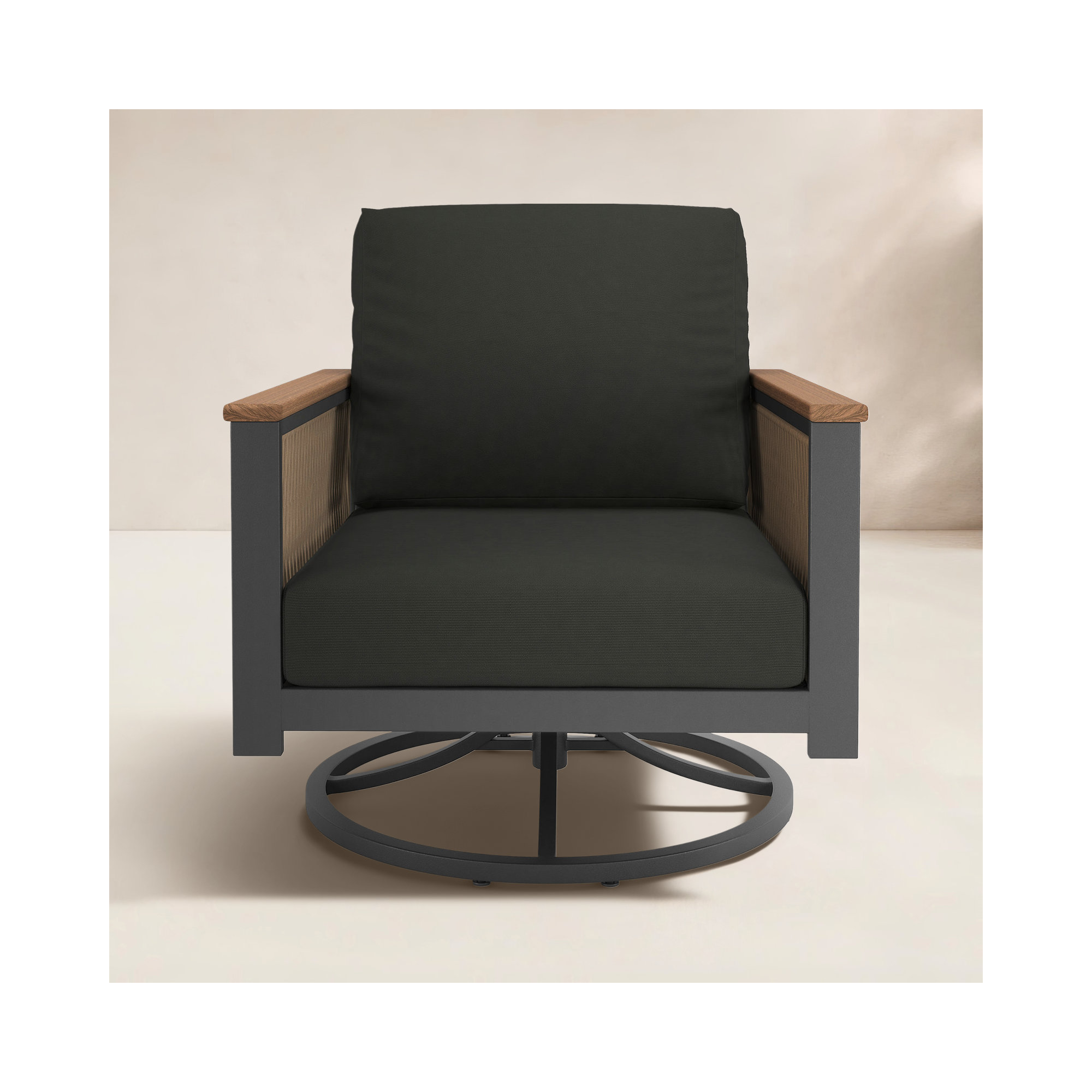 Townsend Patio Chair with Sunbrella® Cushions, Canvas Black Sunbrella® Canvas