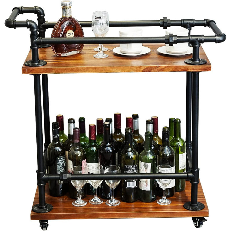 Jessabella Solid Wood Bar Cart