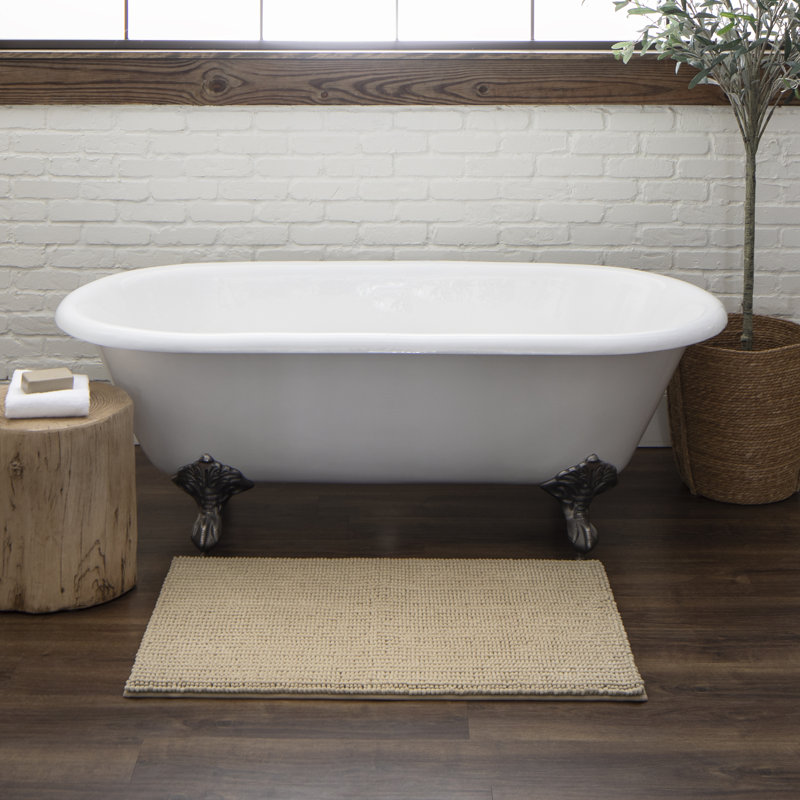 Tapis pour salle de bain Wagnon, L 27 po x L 45 po, Rosé