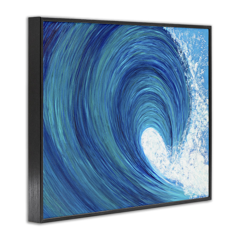 Vagues tourbillonnantes encadrées par Megan Morris, Giclée encadrée noir minuit, H 24 po x l 30 po