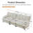 107" 3-Seater Modular Sectional Cloud Sofa, Chenille Fabric Deep Seat Couch With Lattice Decored Cushions-1583421331