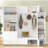 95"W Entryway Hall Tree With Multiple Storage Space-2010936526