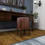 Repose-pieds rond en cuir Beacan