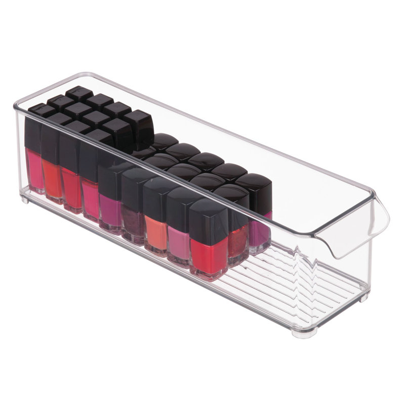 iDesign Kitchen Binz BPA-Free Plastic Deep Stackable Organizer with Handles, Clear