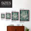 Impression abstraite vintage encadrée Cxxxv - bois massif-799298761-799298755