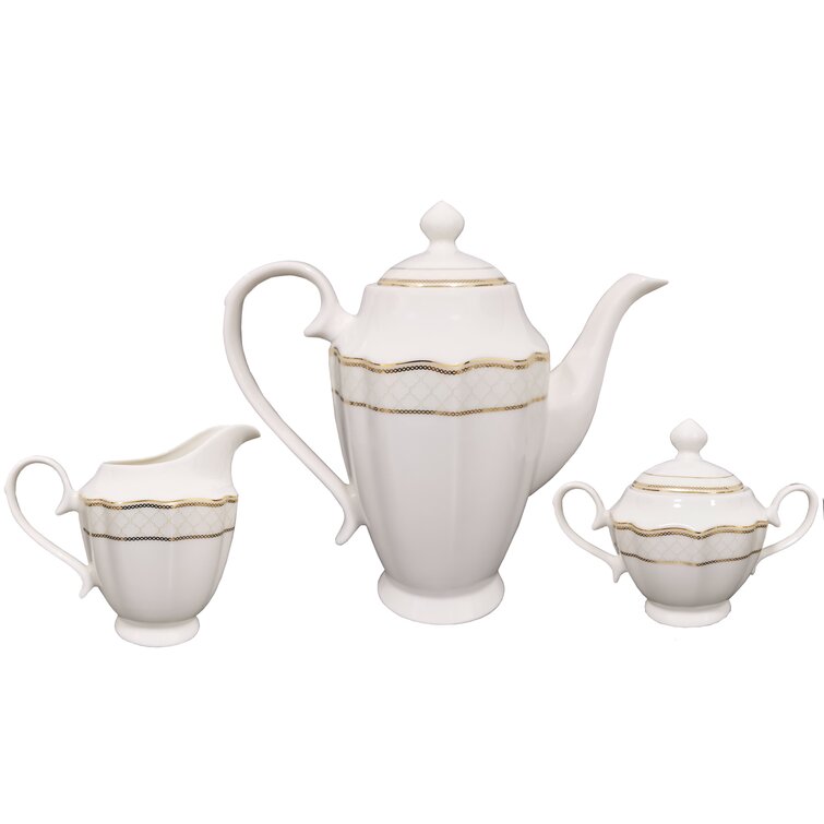 Lorren Home Trends 80-5678 Cups and Saucers Set of 6, Size: One size, Pink