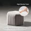 Petit repose-pieds hexagonal moderne en velours de 18,5 po de largeur Modern-123819570