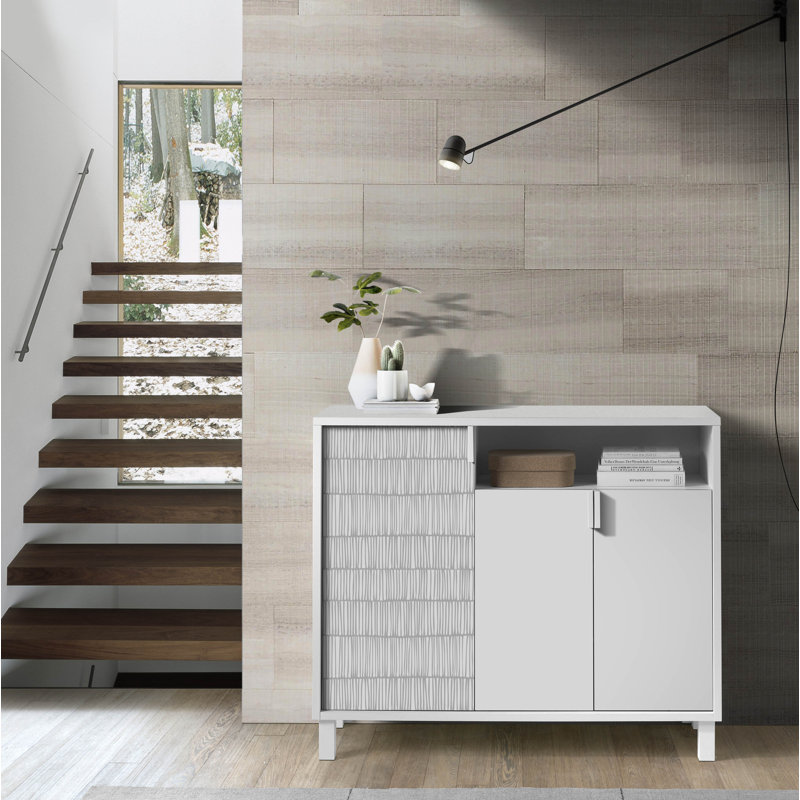 16 Pair Shoe Storage Cabinet, White