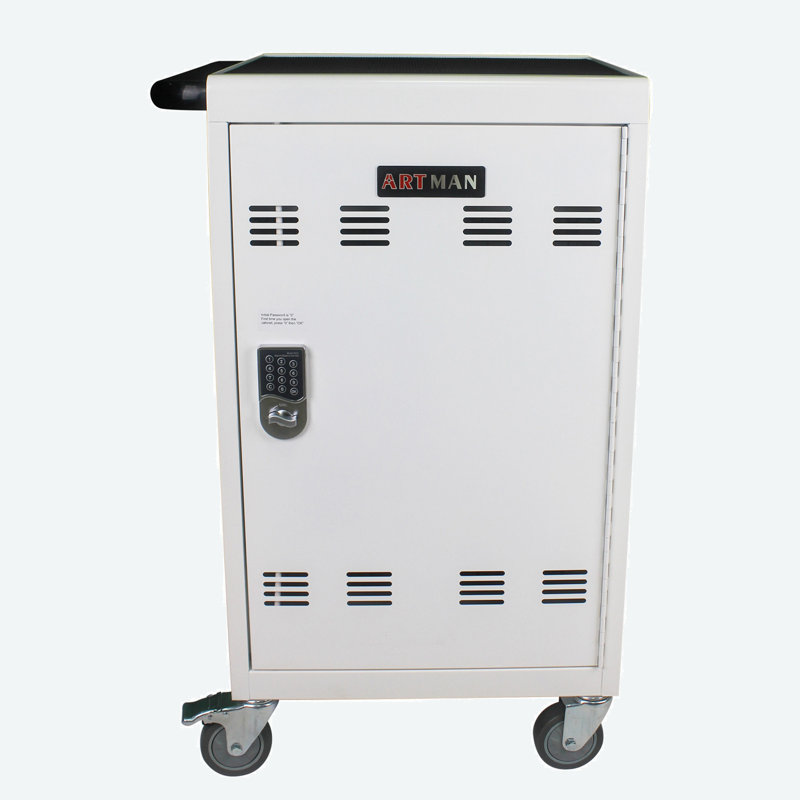 20.86'' Wide Mobile Steel File Cabinet, Antique White
