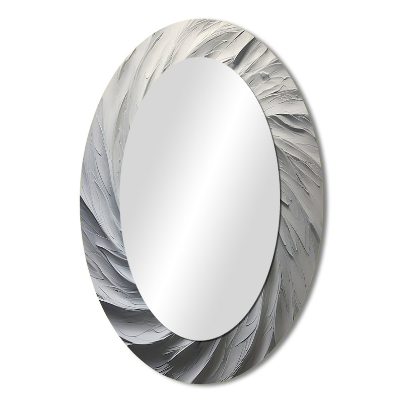 Miroir mural blanc moderne et majestueux, 36 po x 24 po