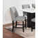 Antoiniece Upholstered Counter Side Chair in Gray