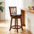 Rotating Bar Stools Set of 2, Traditional Padded Faux Leather Swivel Bar Stool with Footrest for Kitchen Island, Counter Height (Set of 2)