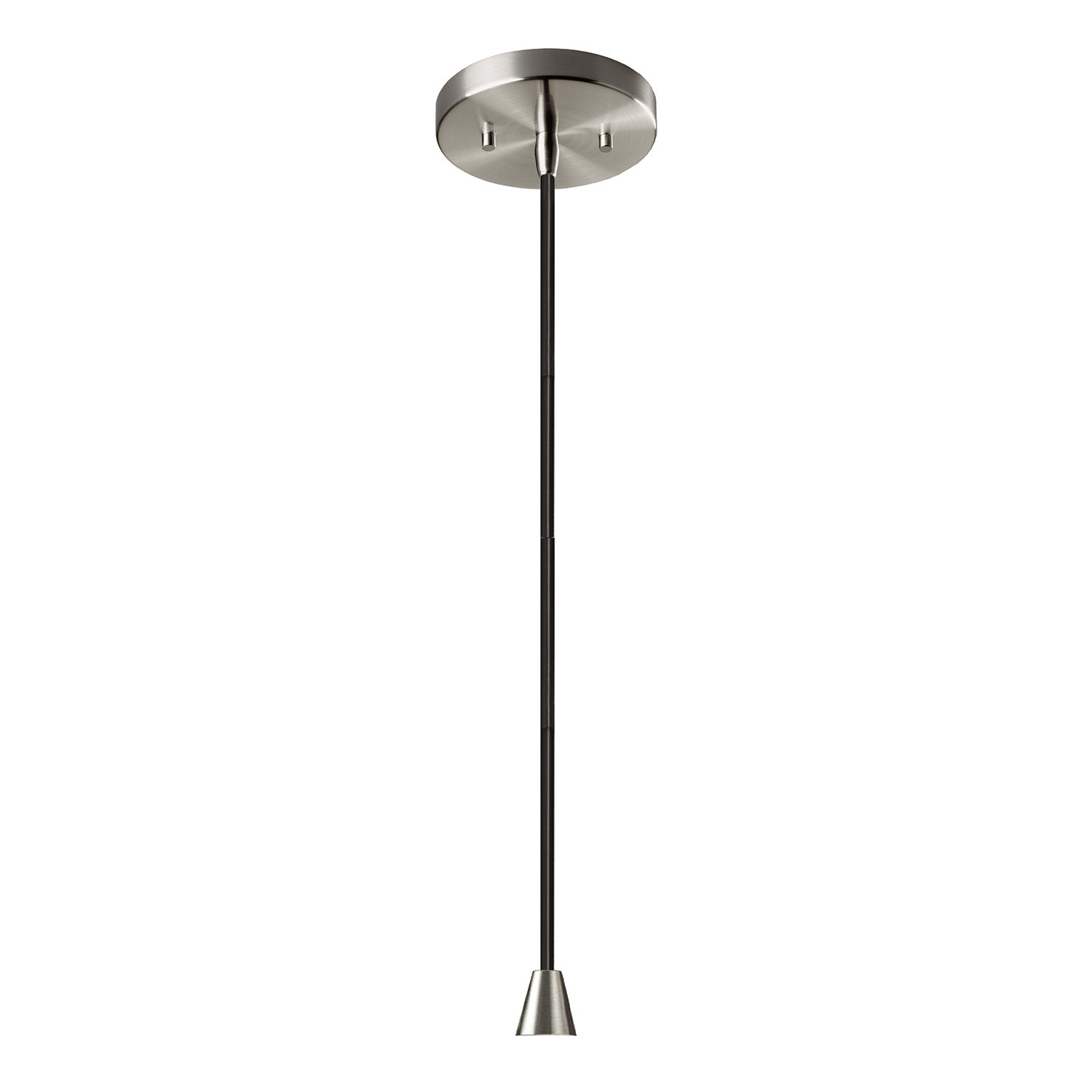 Leni Dimmable Dome Single Light Pendant, Polished Chrome, Carbon Matte Black