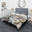 Ensemble de housse de couette en microfibre / polyester White Fractal Spiraling II-554985404