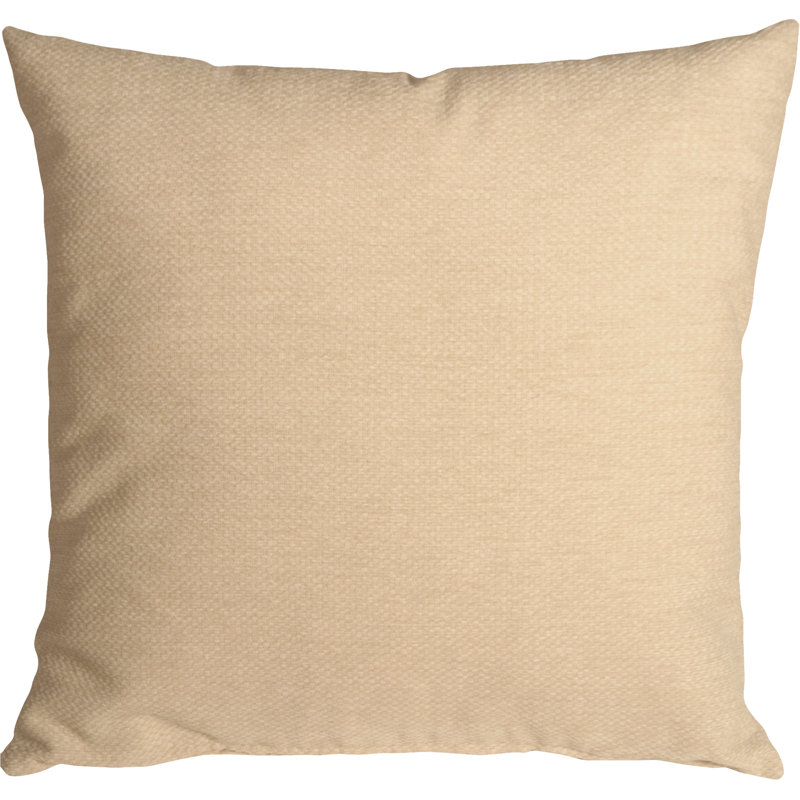 Reversible Throw Pillow, 16" H x 16" W x 5" D, Cream