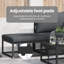  Garden Sofa Set With Cushion 5 Pcs Black Aluminium