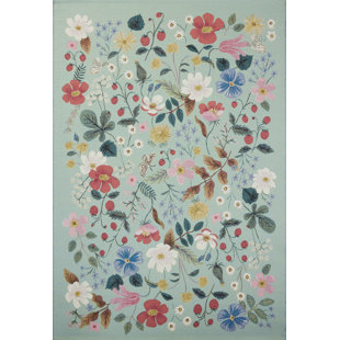 Rifle Paper Co. x Loloi Perennial Mint Indoor / Outdoor Area Rug
