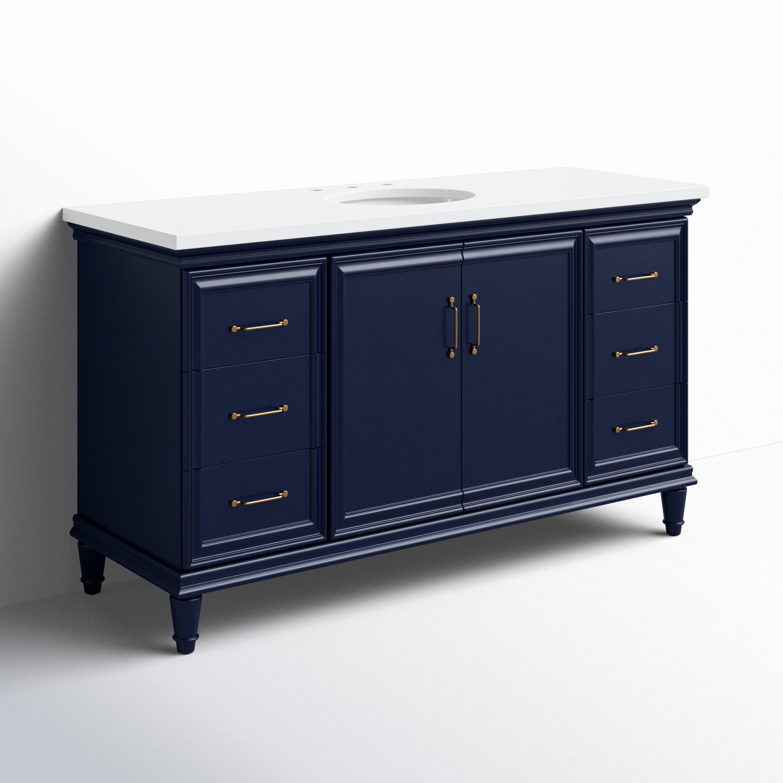 Batilde 61'' Single Bathroom Vanity, Blue