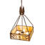 18" Square Balsam Pine Inverted Pendant
