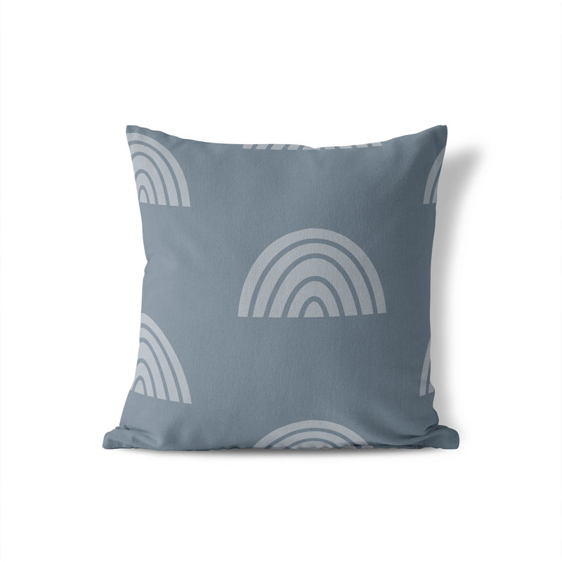 Coussin Plain Bows Match, Bleu, H 26 po x l 26 po