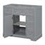 Base de meuble-lavabo gris 36 po avec 1 armoire et 6 tiroirs | Idée cadeau