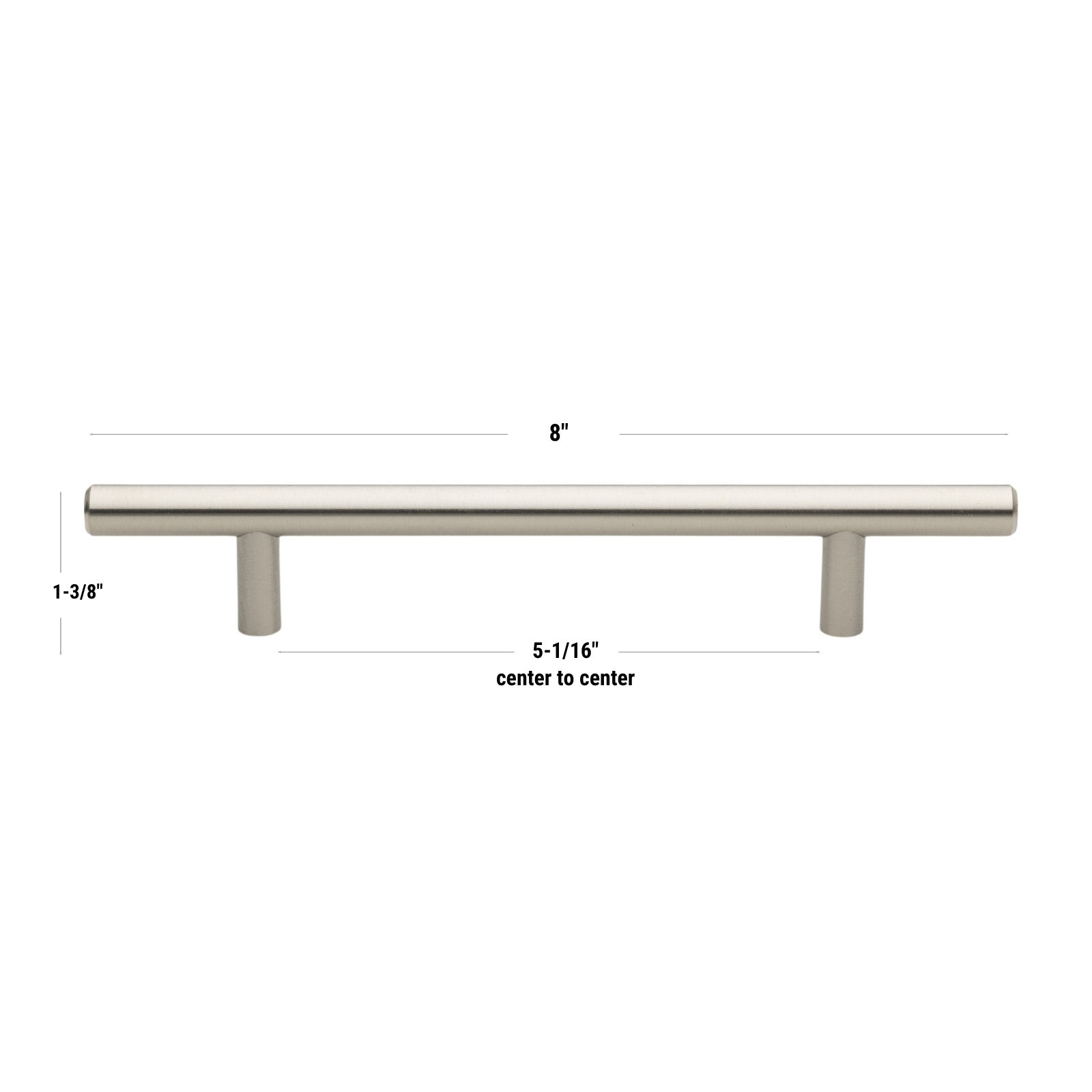 Roman Bar Pull, Stainless Steel, 7 5/8"