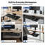 Plateau de clavier ergonomique KT1 sous bureau avec hauteur réglable, inclinaison négative, rotation à 360°, rail coulissant, plateforme pour souris gauche ou droite et pont KT