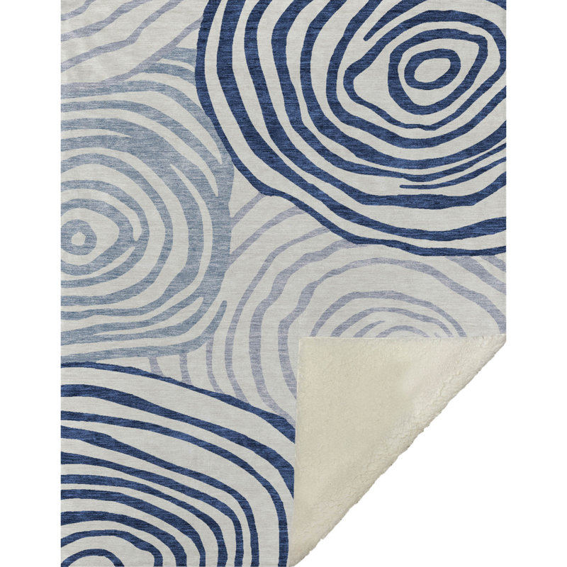 Jeté Sherpa ASB765, Bleu