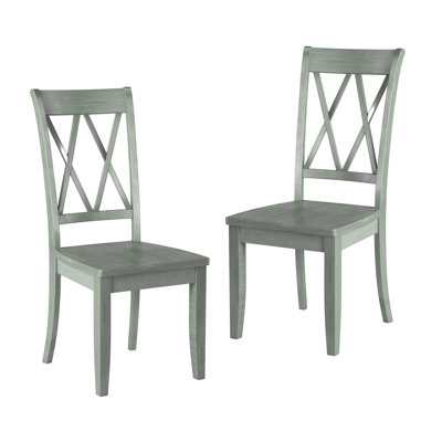 Fauteuils de salle à manger décontractés de 2 po sarcelle, dossier, siège en placage de pin bleu sarcelle pour pièce, dossier transitionnel, 18,5 po x 23 po