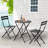 Anshu Iron Table And Folding Chair Set, 2 - Person Round Outdoor Dining Set-1100113453