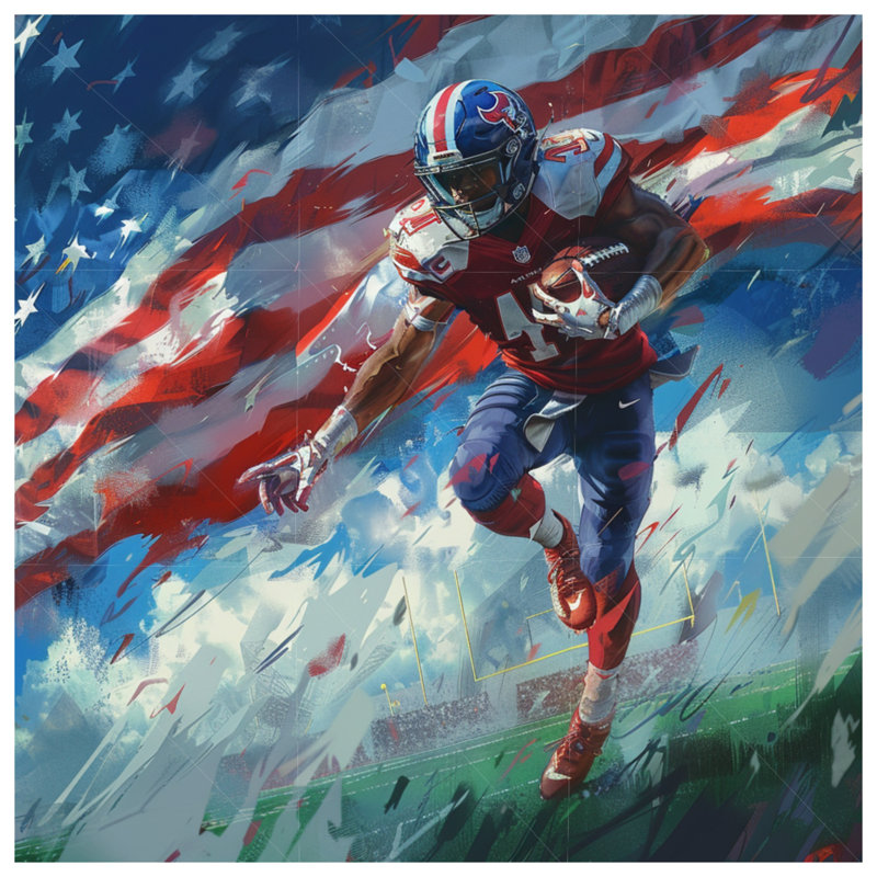Coussin Football, 14 X 14 pouces