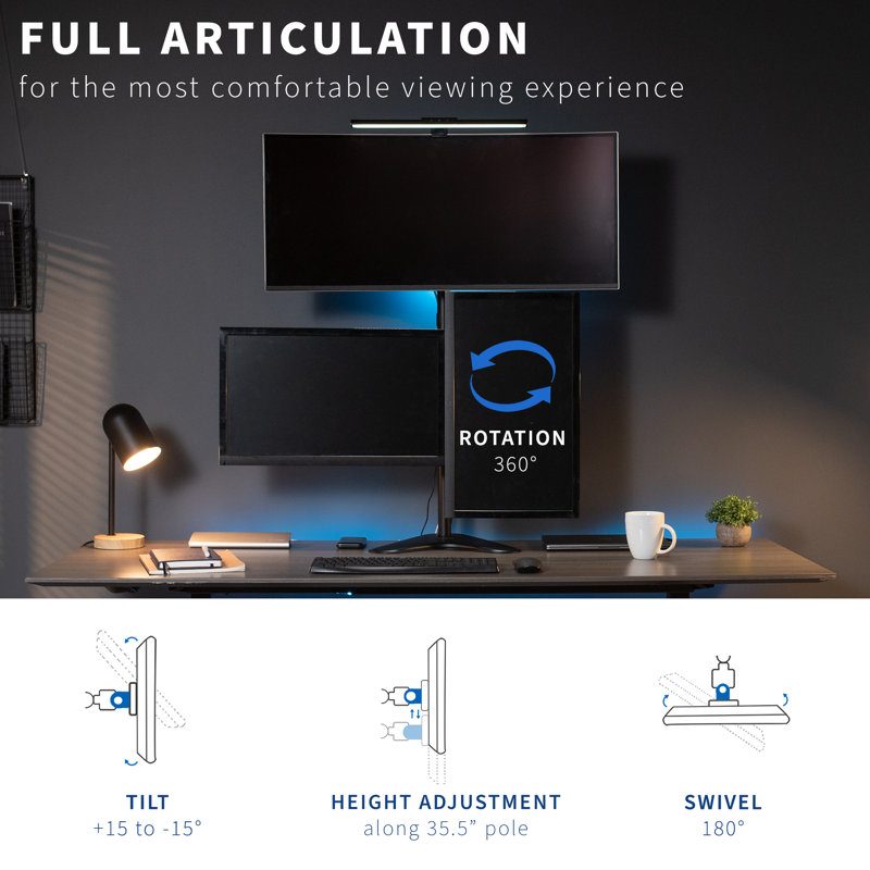 Triple Monitor Desk Stand