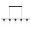 Luminaire suspendu pour îlot de cuisine 5 lumières Modern Farmhouse, noir mat